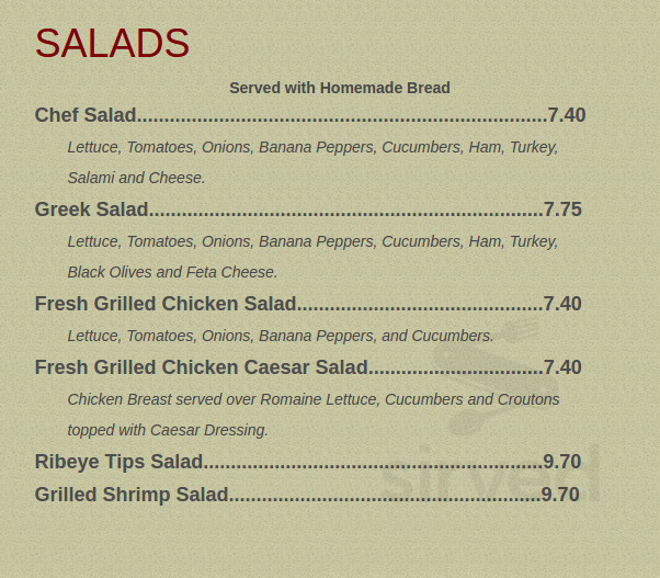 Jerry's Pizza Pasta & Grill menu in Martinsville, Virginia, USA