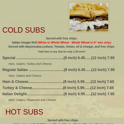 Jerry's Pizza Pasta & Grill menu in Martinsville, Virginia, USA