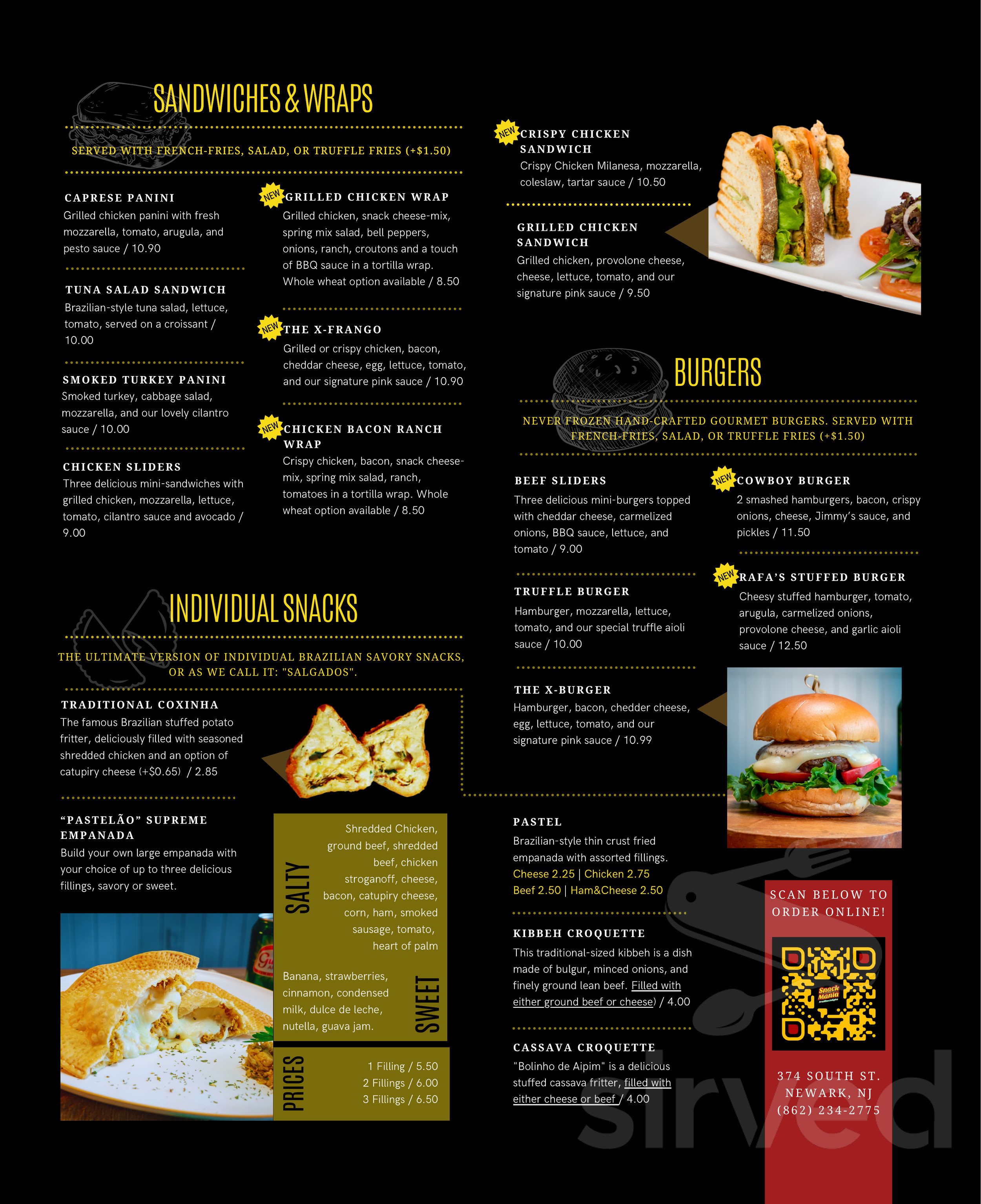 Order SNACK MANIA BRAZILIAN DELIGHTS - Newark, NJ Menu Delivery