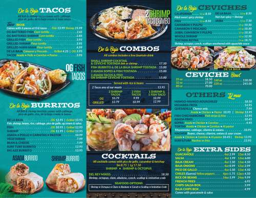 Miches De La Baja menu in Riverside, California, USA