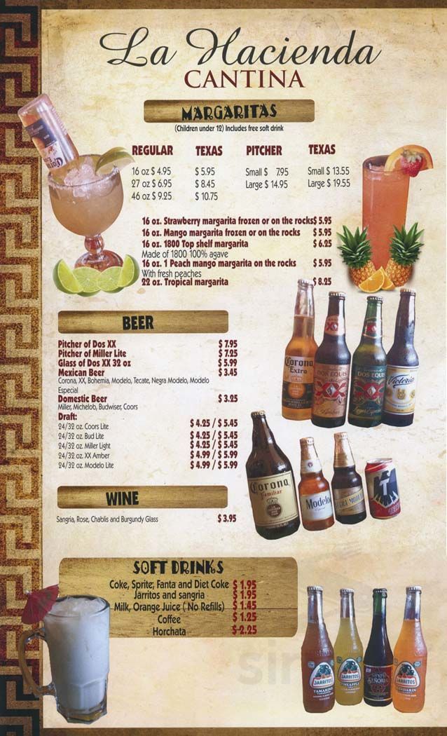 Menu - Avon IN's La Hacienda Mexican Restaurant | Sirved