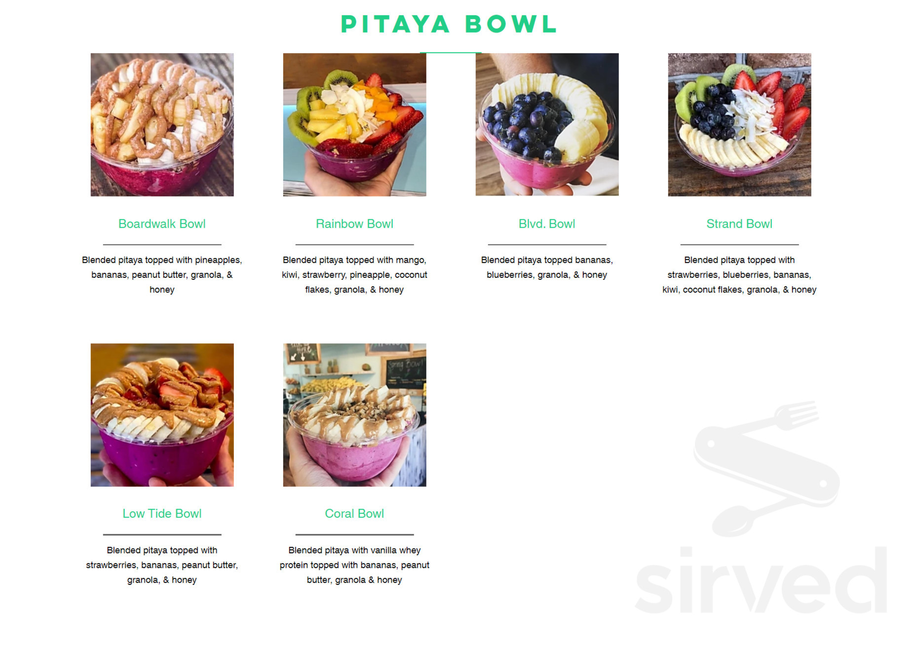 Kösta Bowls Pawleys Island menus in Pawleys Island, South Carolina