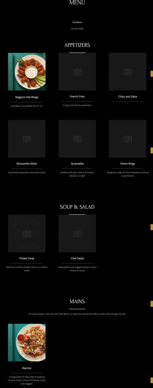 Magoos Sports Bar And Billiards menu in Tulsa, Oklahoma, USA