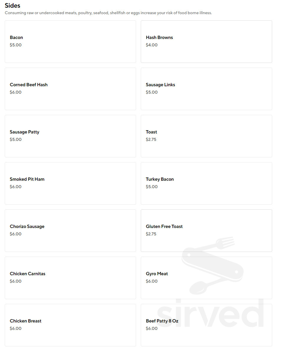 Menu Crystal Lake IL's Triple Berry Café Sirved