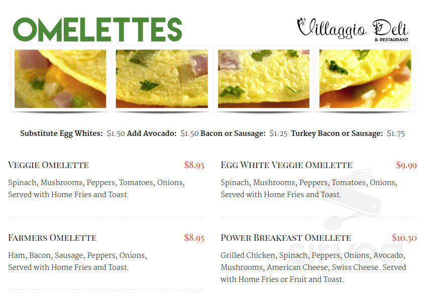 Villaggio Deli & Restaurant menu in Van Nuys, California