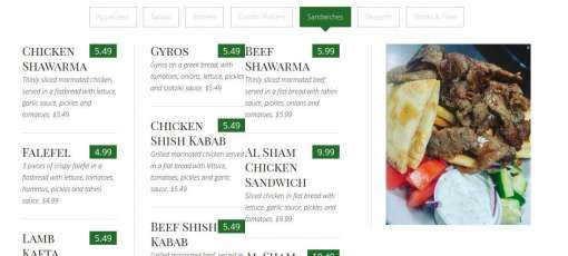 Menu for Green Corner Restaurant in Chandler, AZ | Sirved