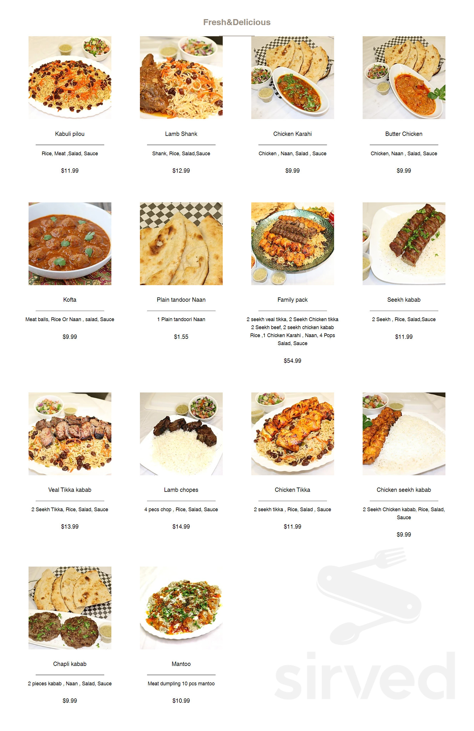 HALAL REZQ menu in Hamilton, Ontario, Canada