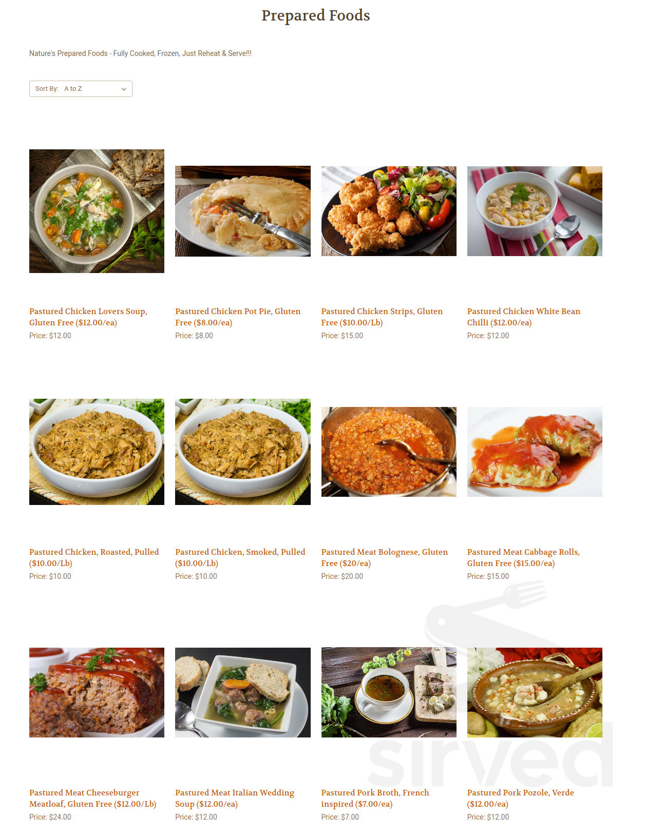 Nature's Old Time Meats - order online menu in Boring, Oregon