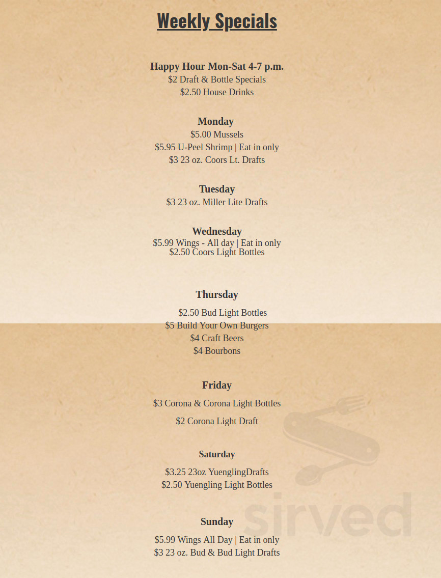 Dominic's Tavern menu in Bellmawr, New Jersey, USA