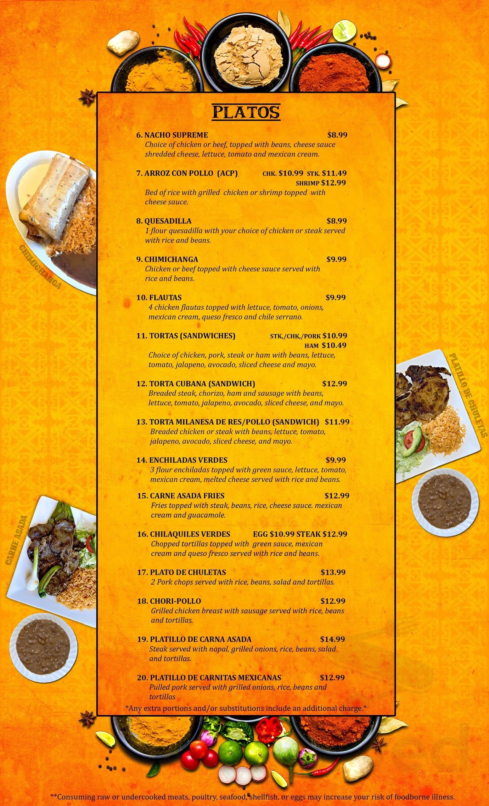 El Sol Guerrerense menus in Shelby, North Carolina, United States