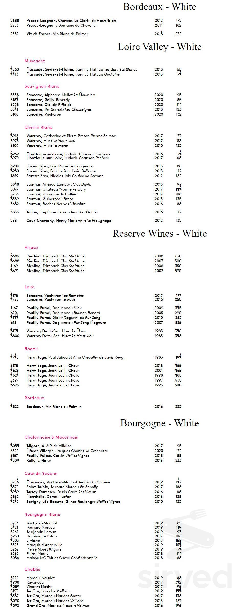 Dirty French Steakhouse menus in Miami, Florida, United States