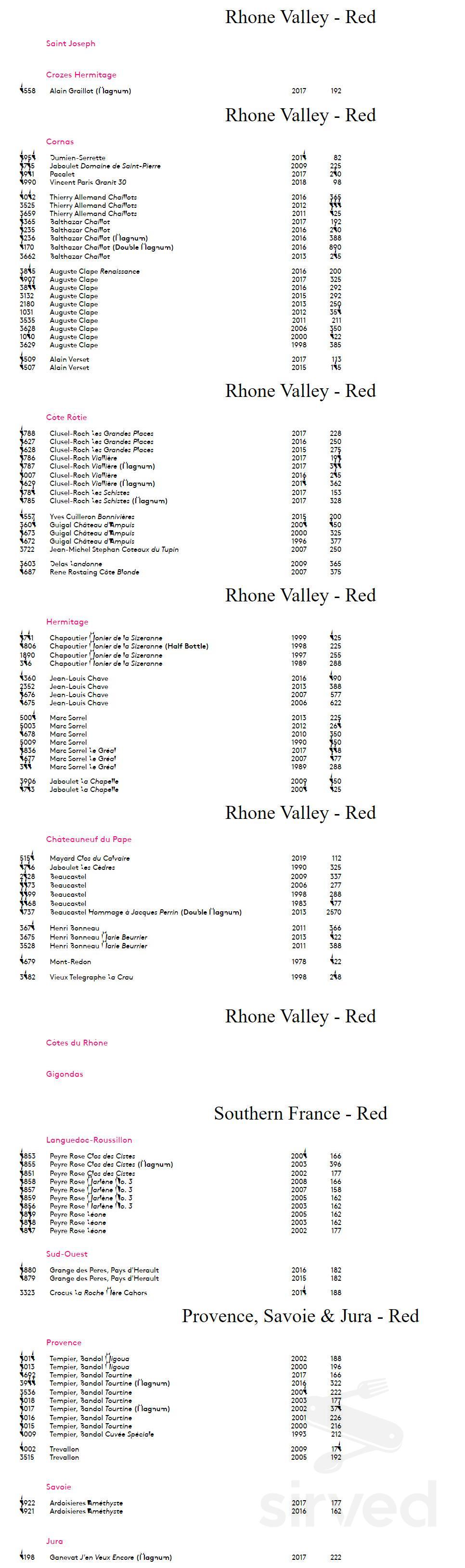 Dirty French Steakhouse menus in Miami, Florida, United States
