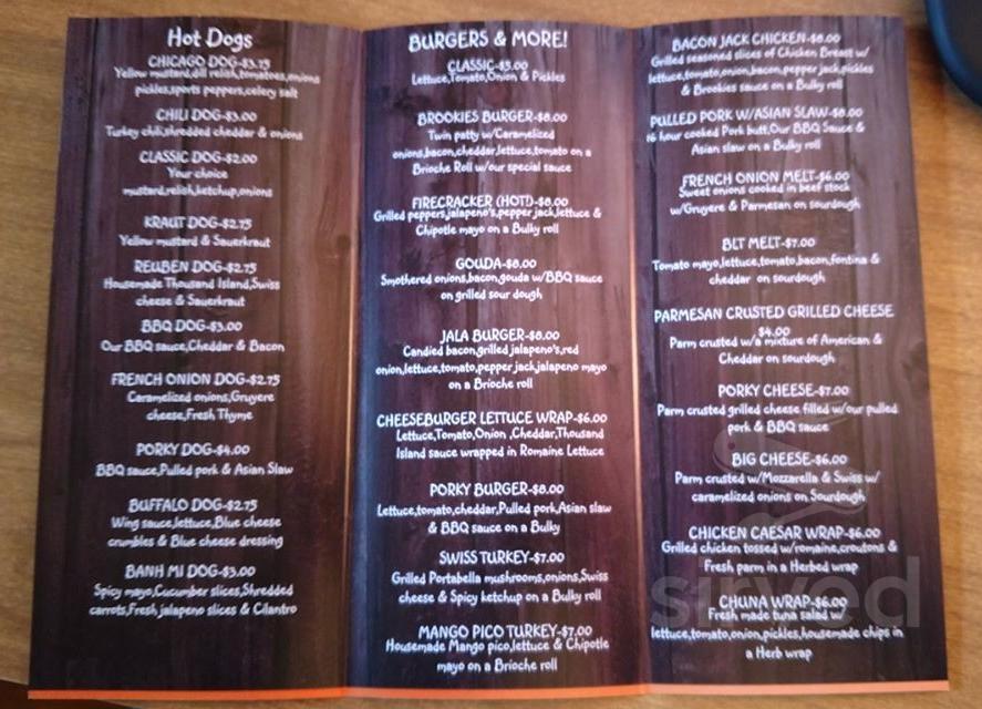 Brookies Food Stand menu in East Brookfield, Massachusetts