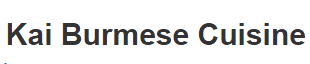 KAI Burmese Cuisine Logo in Tulsa, Oklahoma
