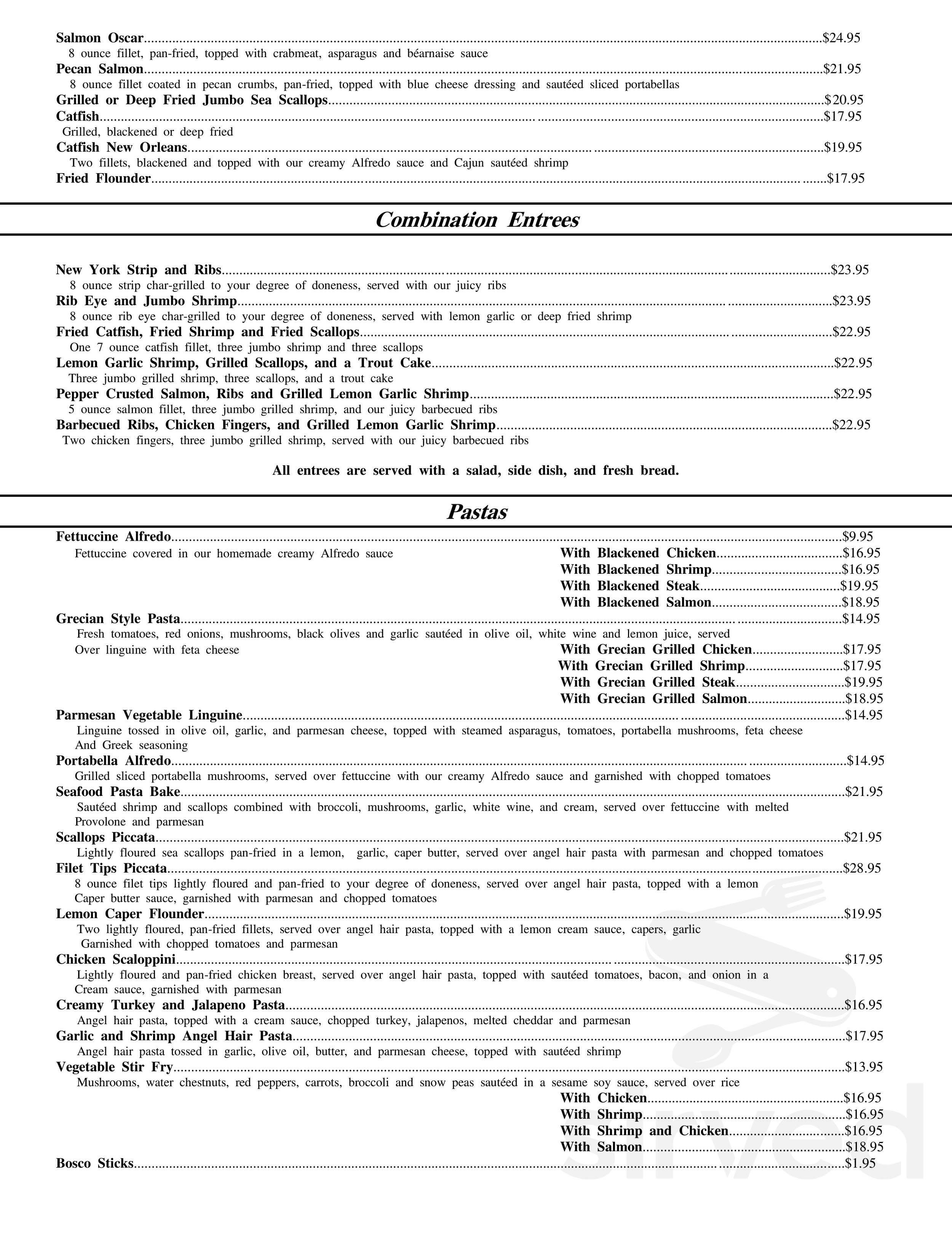 Suba's Restaurant menu in Mountain City, Tennessee, USA