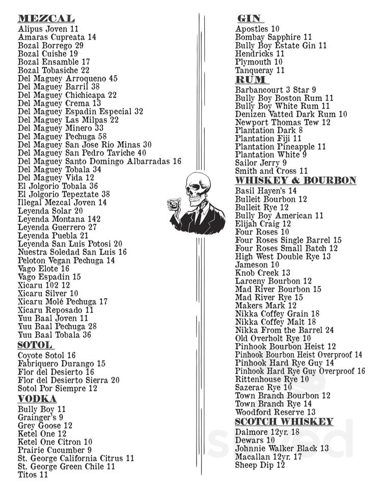 Diego's East Side menu in Providence, Rhode Island, USA