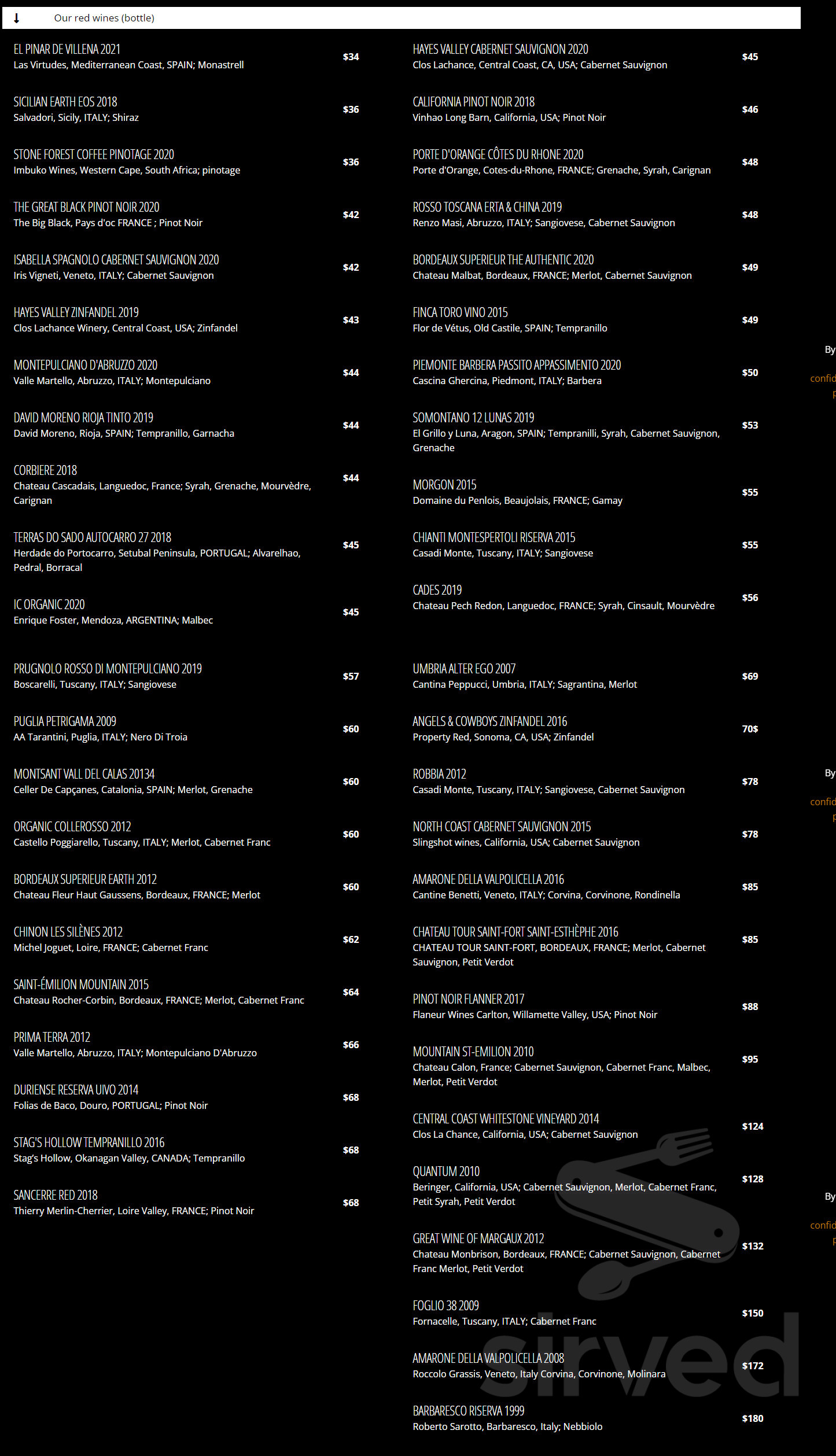 Les Garnements menus in Drummondville, Quebec, Canada