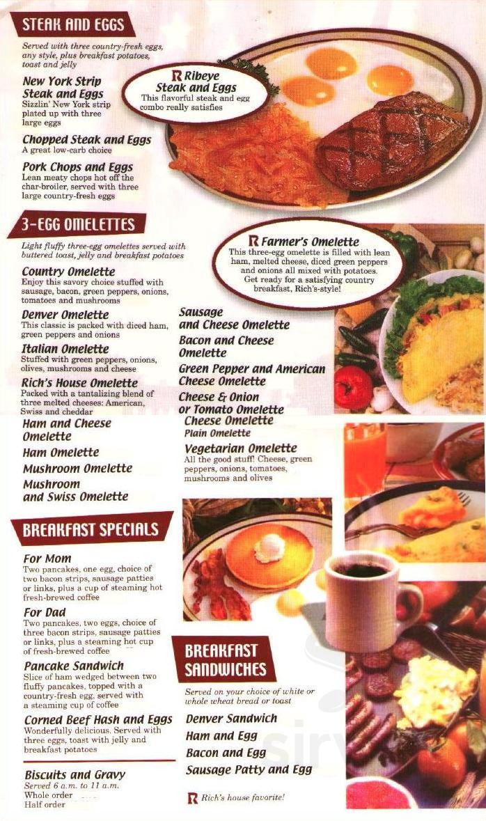 Rich's Restaurant Ogden menu in Ogden, Illinois, USA