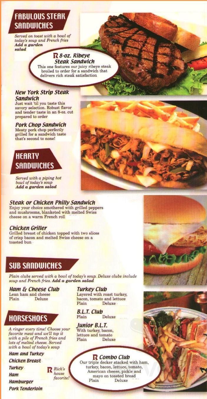 Rich's Restaurant Ogden menu in Ogden, Illinois, USA