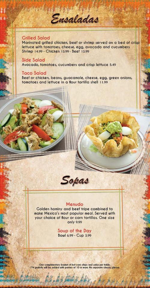 Murillo's on Merchant menu in Vacaville, California, USA