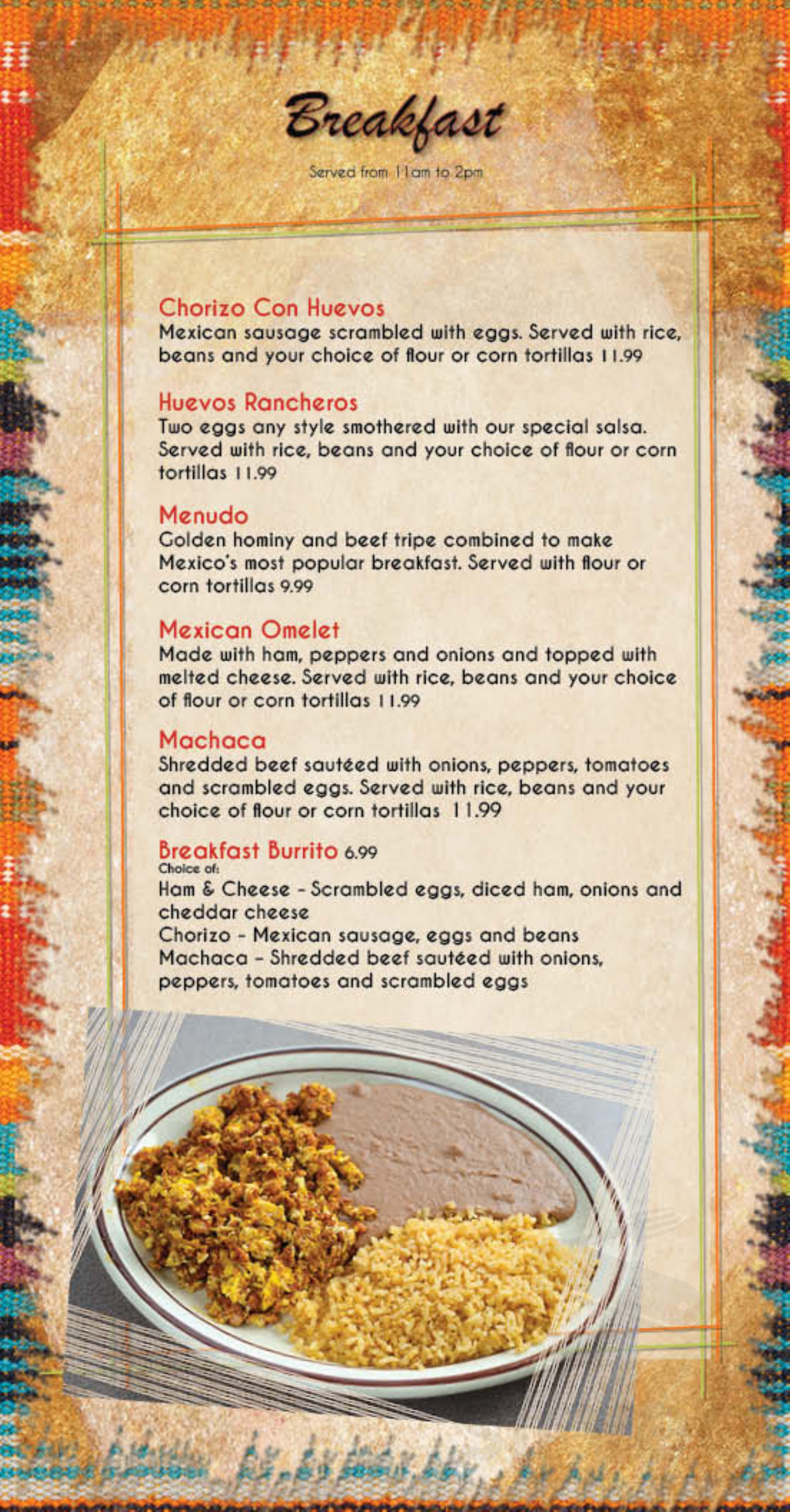 Murillo's on Merchant menu in Vacaville, California, USA