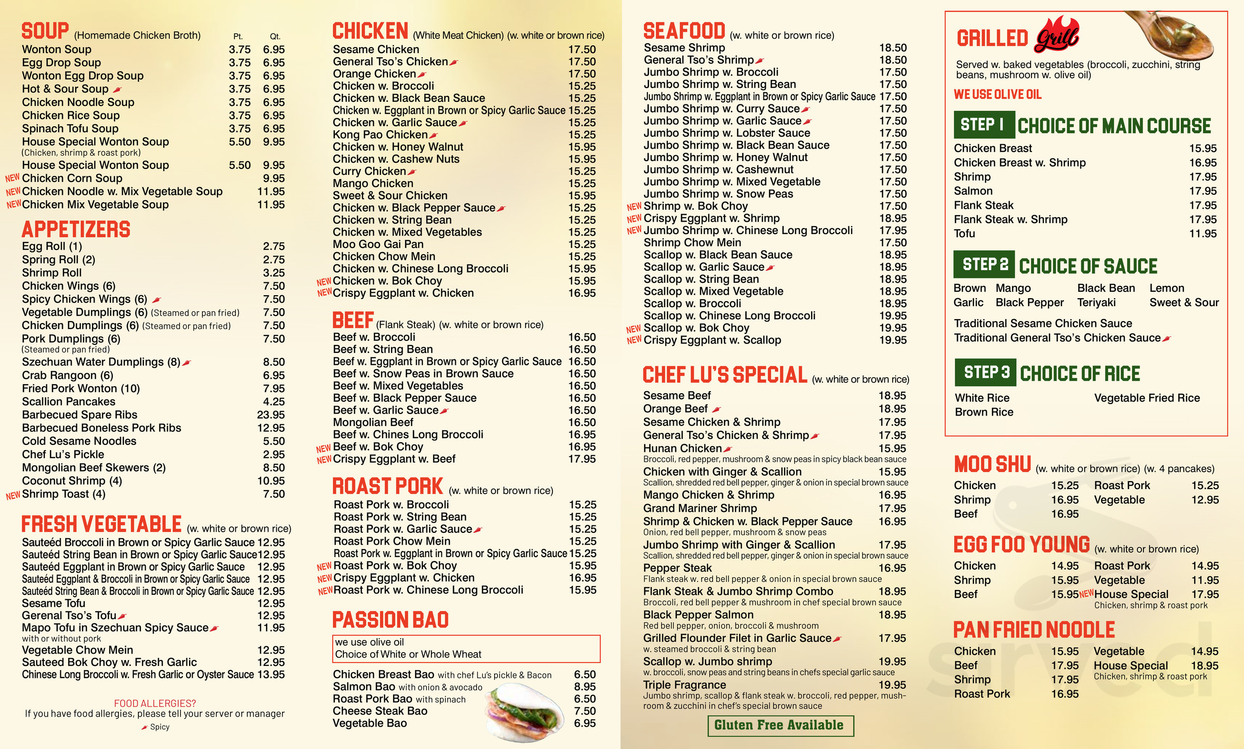 Grand Wok menu in Midland Park, New Jersey, USA