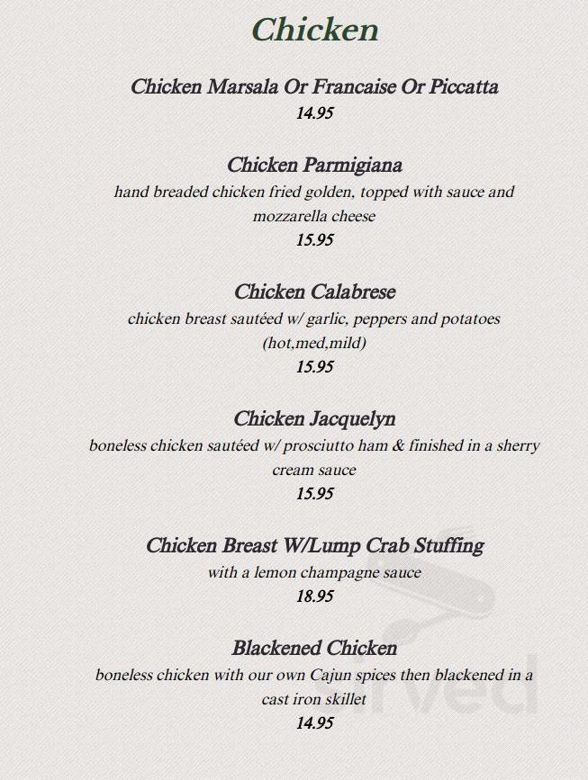 Rossi's Ristorante menu in Archbald, Pennsylvania, USA