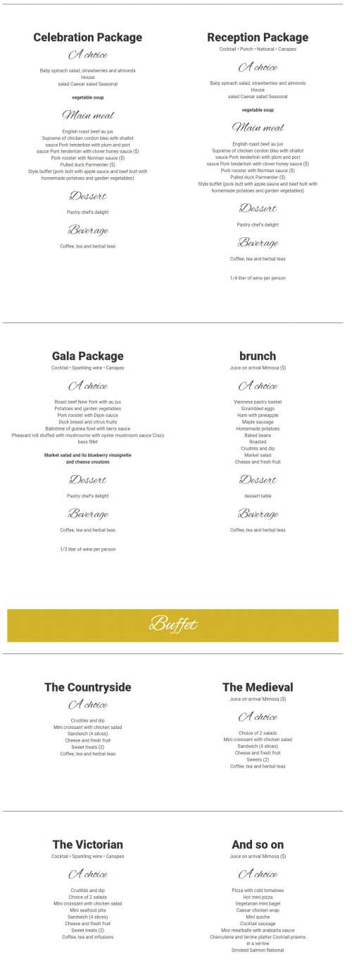 Auberge National Enr (L') menu in SaintJeansurRichelieu, Quebec, Canada