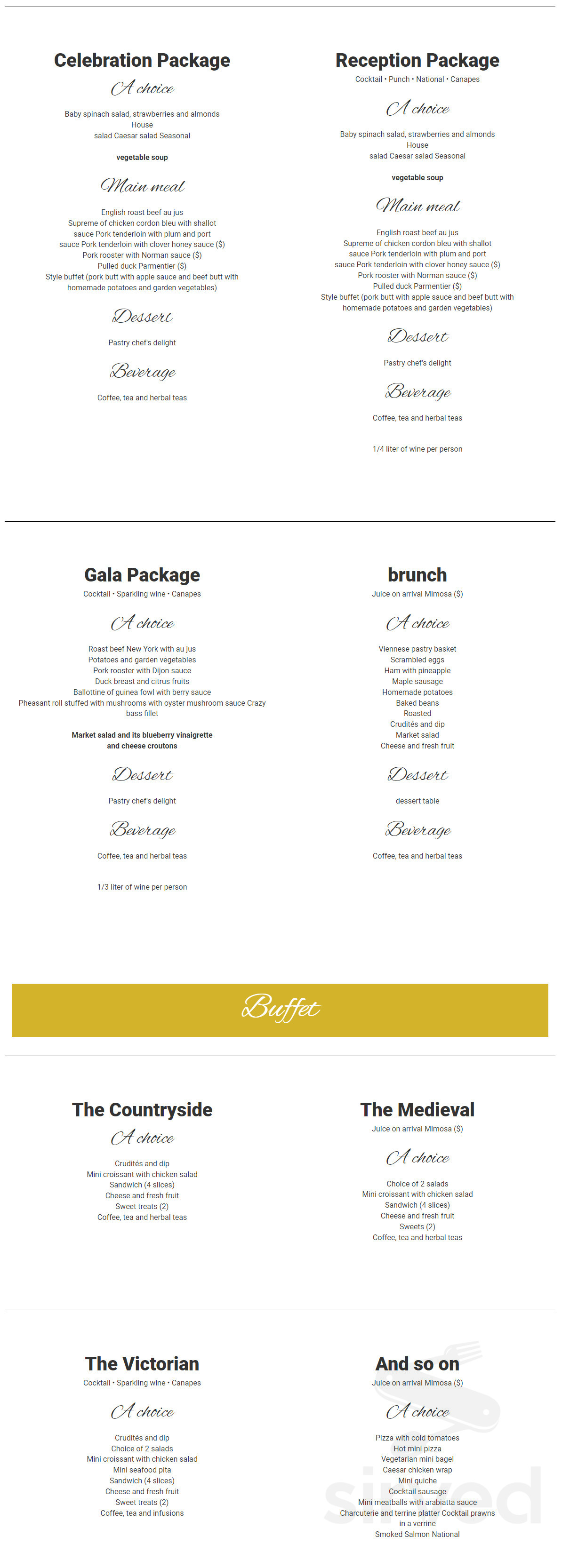 Auberge National Enr (L') menu in SaintJeansurRichelieu, Quebec, Canada