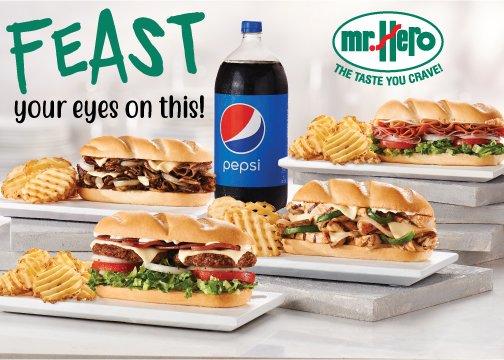 Mr Hero menu in Painesville, Ohio, USA