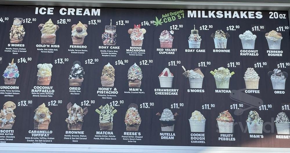 Turn Dough Ice Cream, Chimney Cake Donut Cones, Milkshakes menu in