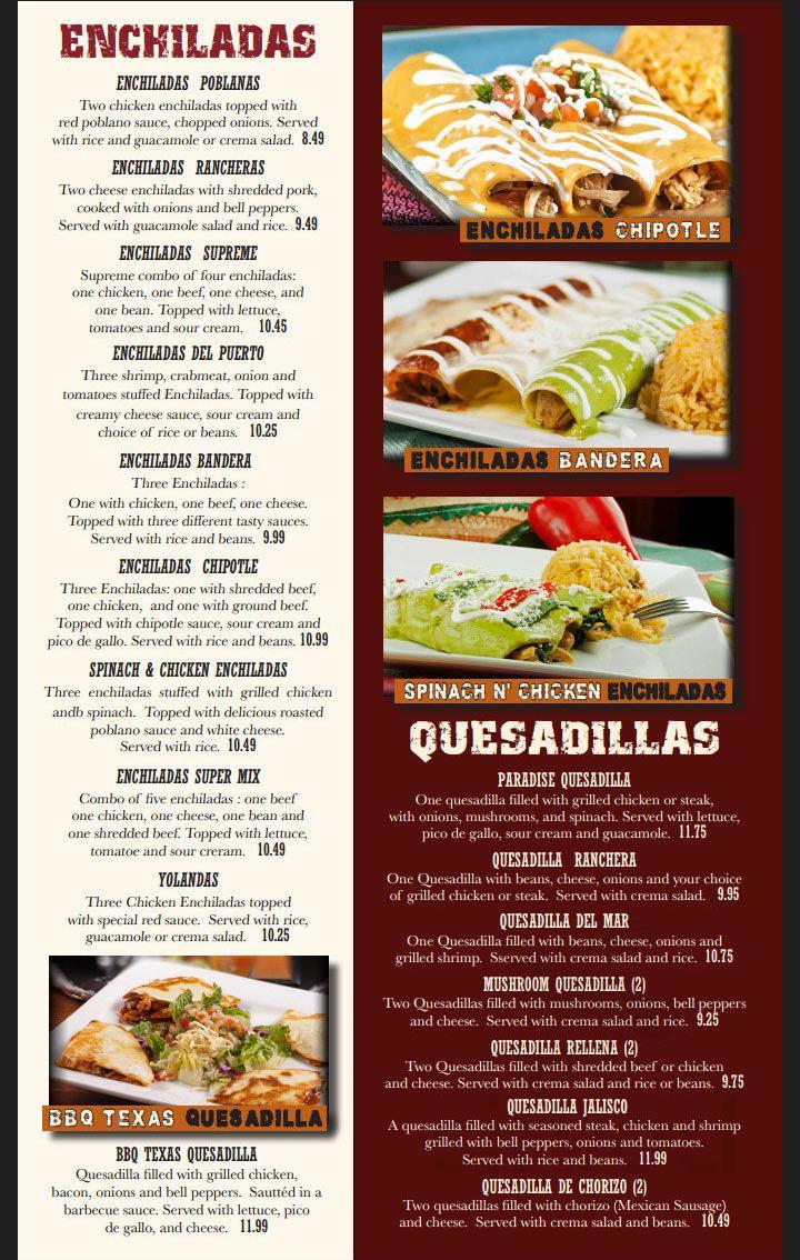 Casa Grande Mexican Restaurant menu in Hicksville, Ohio, USA
