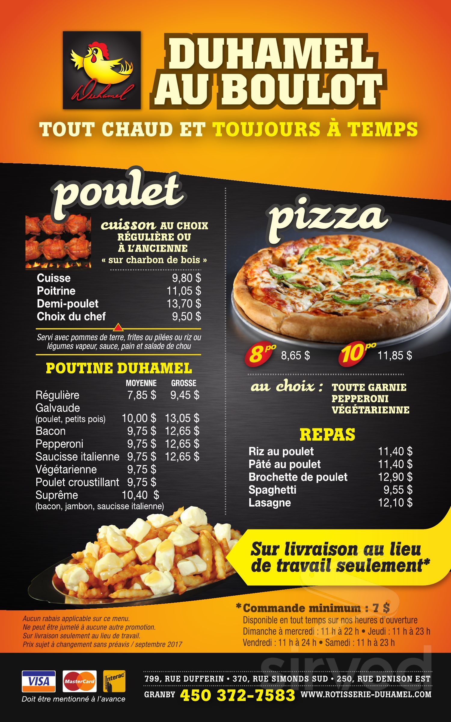 Les R tisseries Duhamel Menu In Granby Quebec Canada les-r-tisseries-duhamel-menu-in-granby-quebec-canada