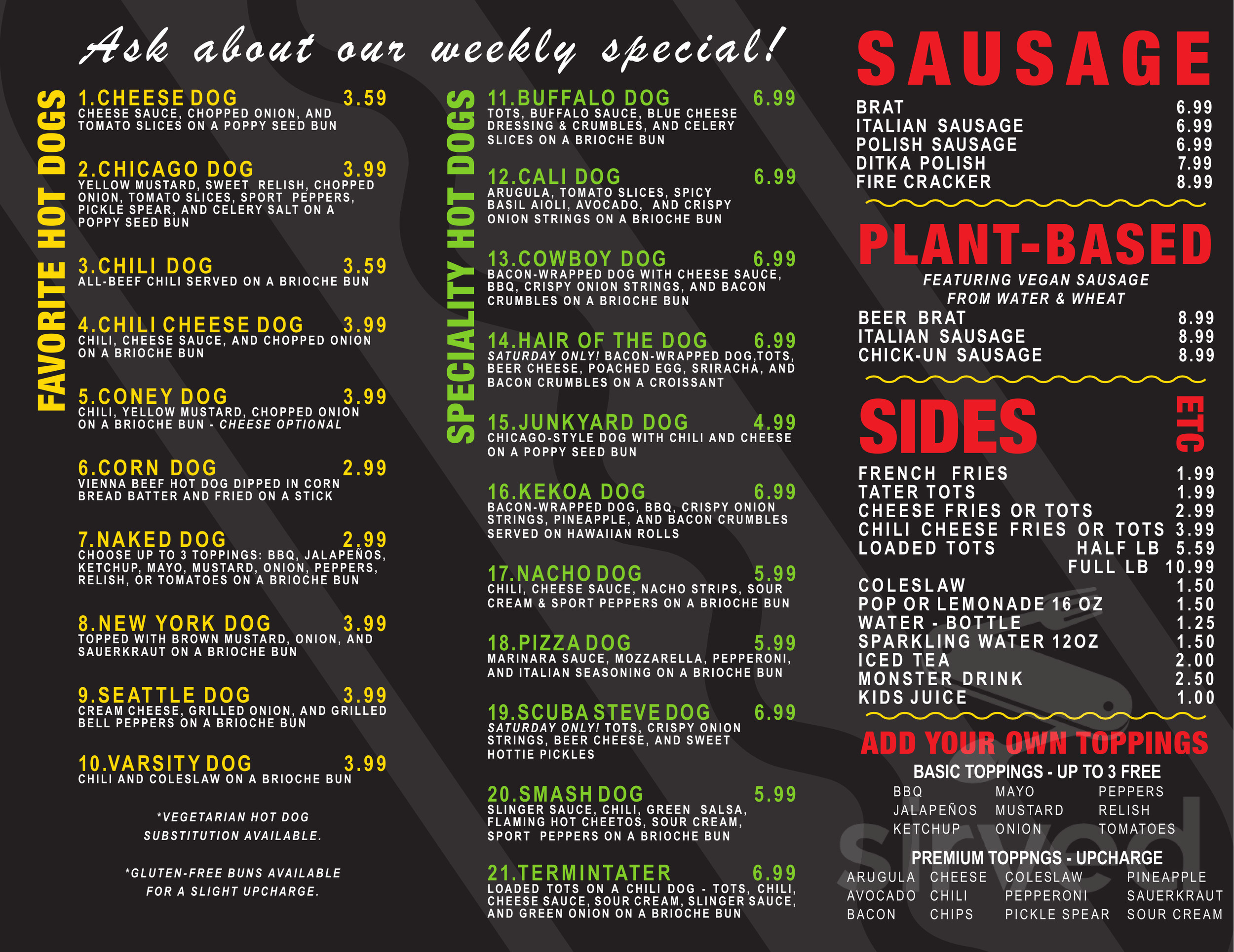 Menu for DogSlinger in Stevensville, Michigan, United States