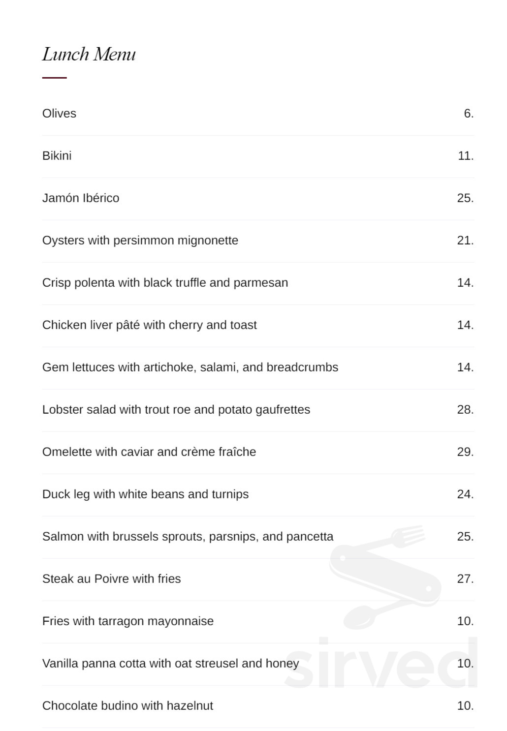 Lucian Books and Wine menu in Atlanta, USA