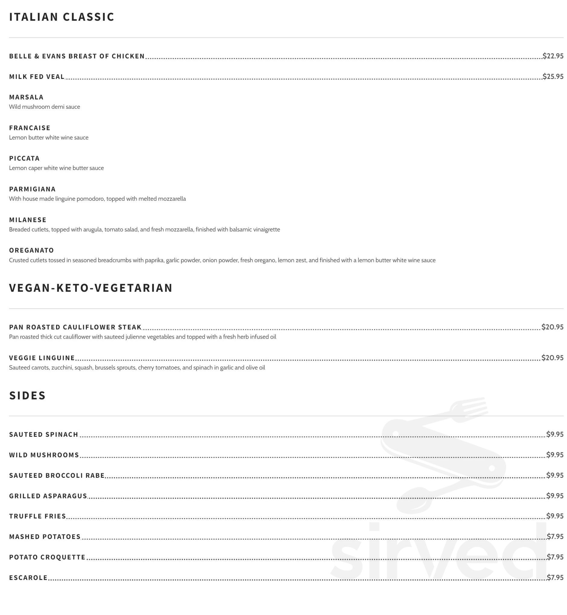 Luciano's Ristorante & Lounge menu in Rahway, New Jersey, USA