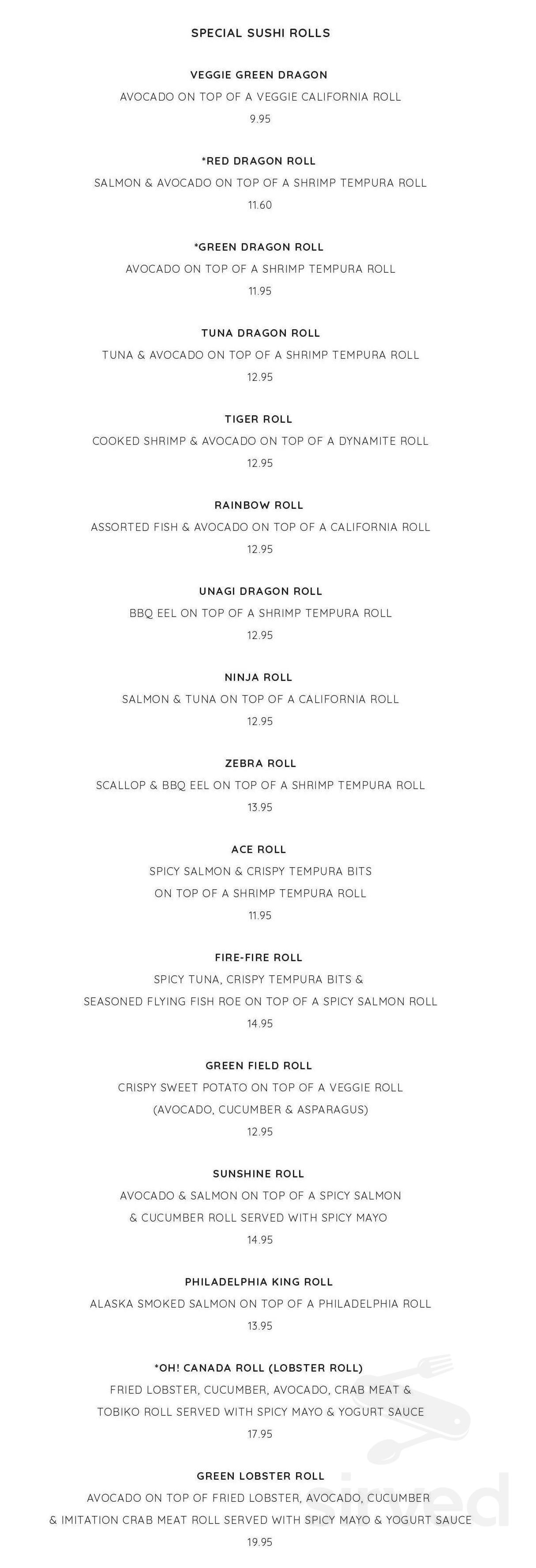 Teriyaki Town specials menu in Lindsay, Ontario