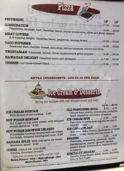 The Circle menu in Plains, Montana, USA