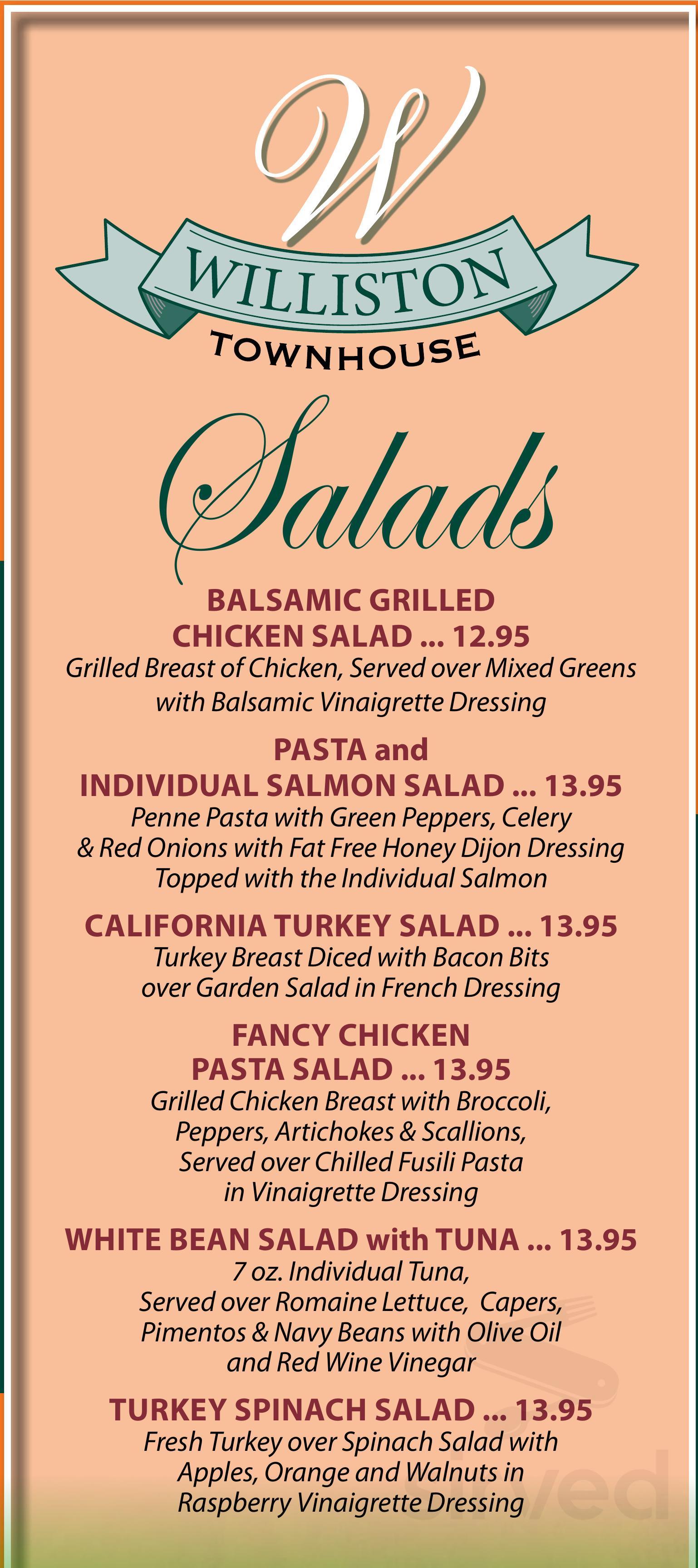 Williston Townhouse Diner menus in Williston Park, New York, United States