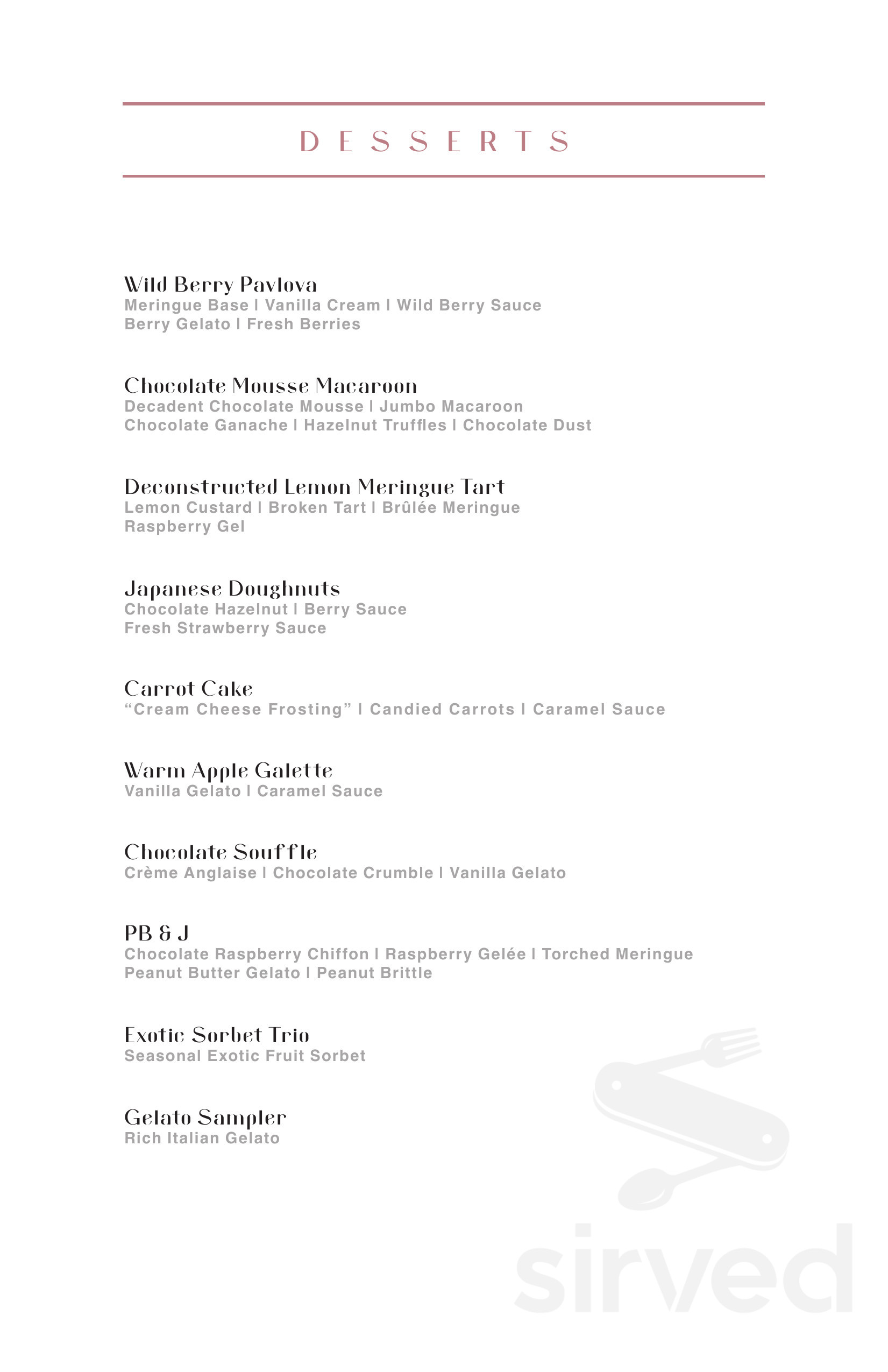 Salt Steakhouse menu in Long Branch, New Jersey, USA