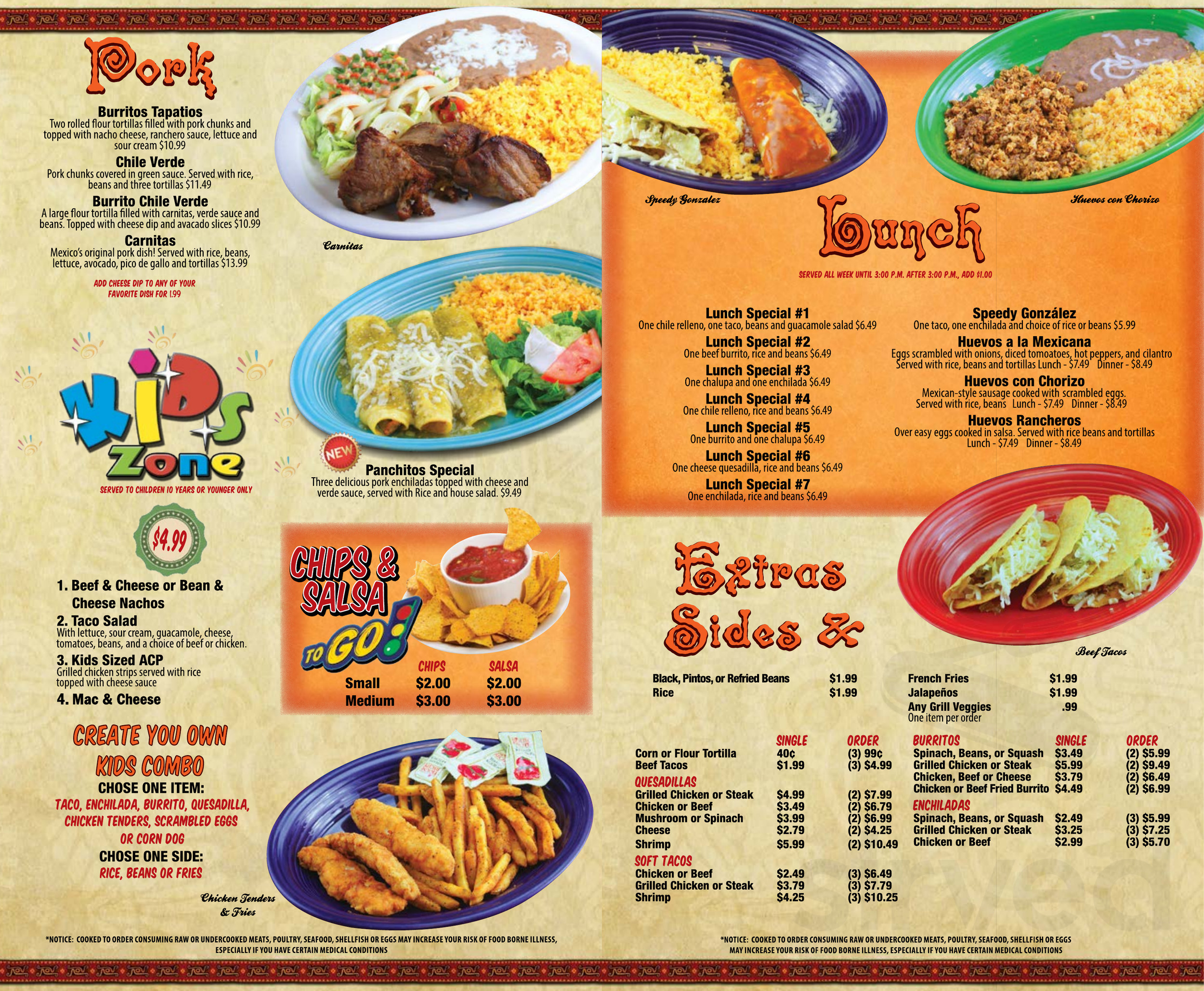 Compadres Mexican Restaurants menus in Randleman, North Carolina