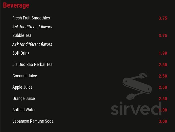 Kintaro All You Can Eat Sushi & Hot Pot menu in Brooklyn, Ohio, USA