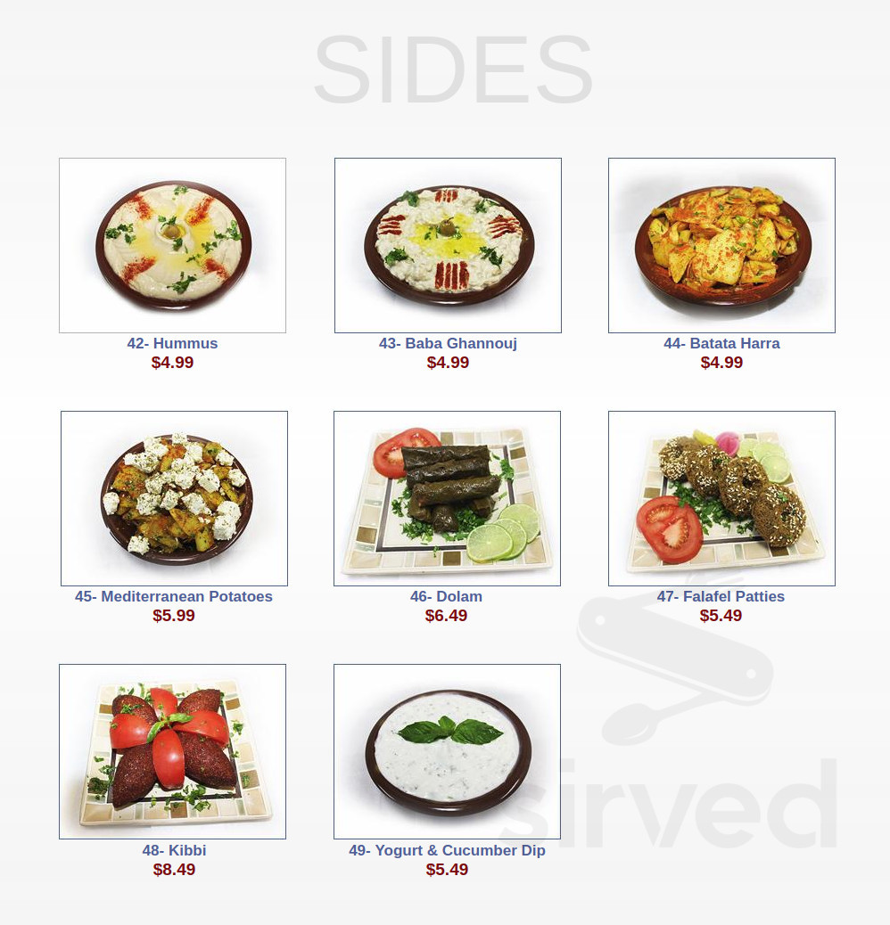 Golden Olive menu in Huntington Beach, California