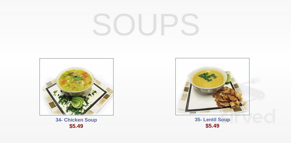 Golden Olive menu in Huntington Beach, California