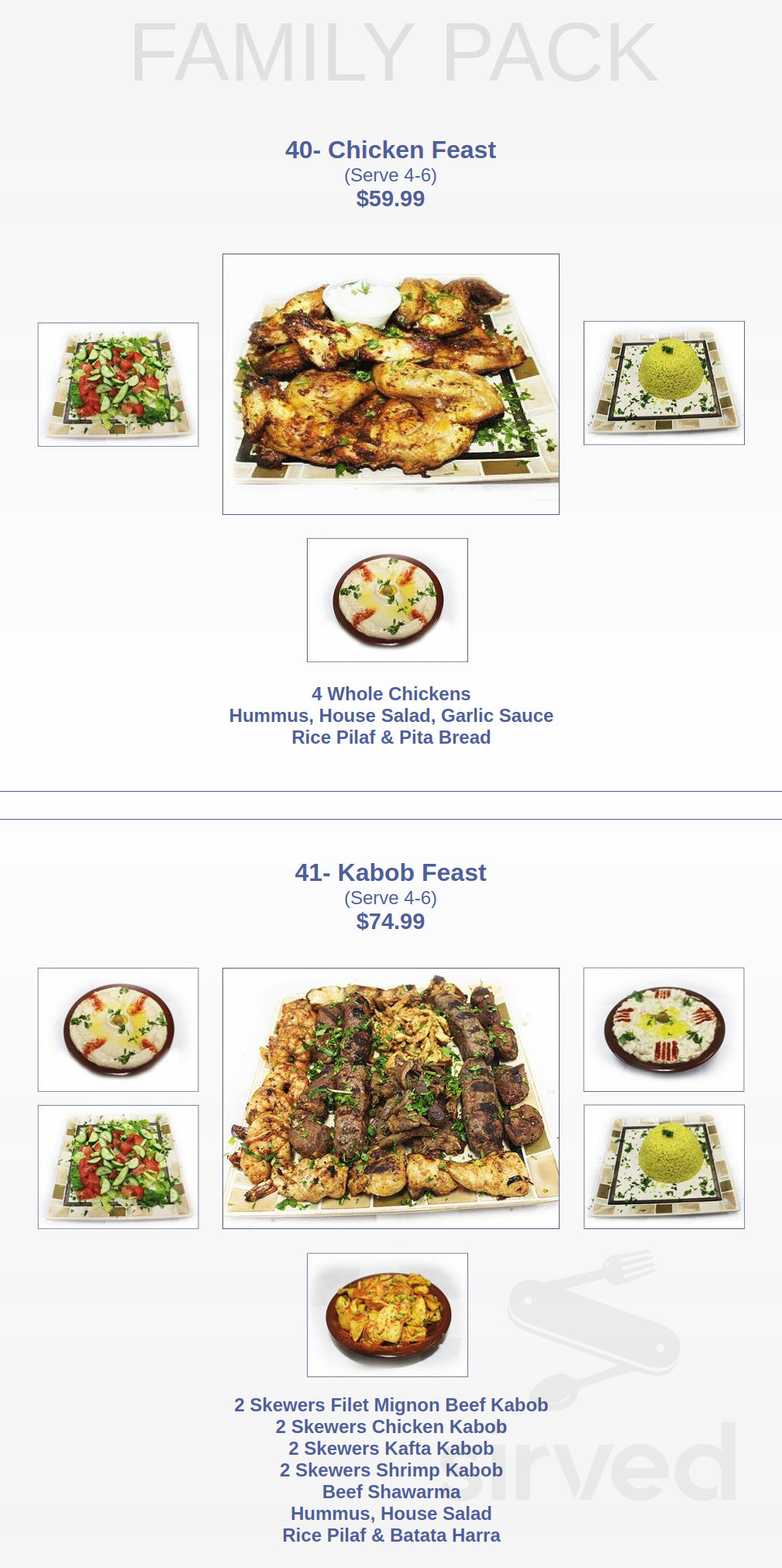 Golden Olive menu in Huntington Beach, California