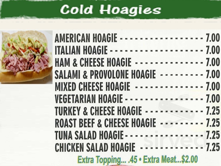 Milton's Pizza & Pasta menu in Coatesville, Pennsylvania, USA