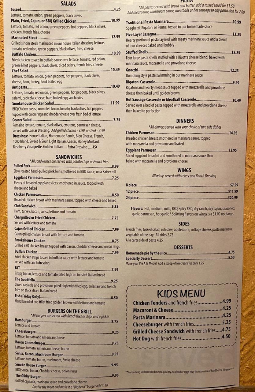 Menu for Goodfello's Pizza Pasta & Grille in Zelienople, PA | Sirved