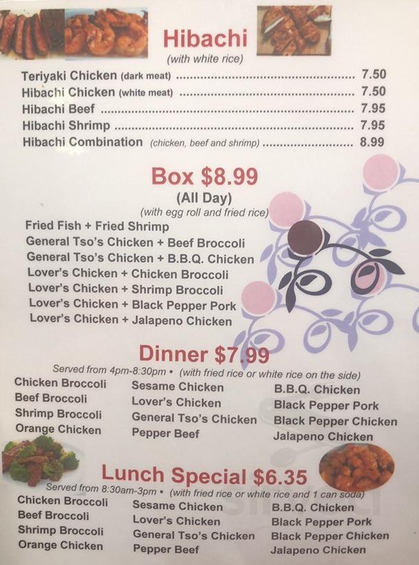 Menu for CHEN S KITCHEN in Sulphur Springs TX Sirved