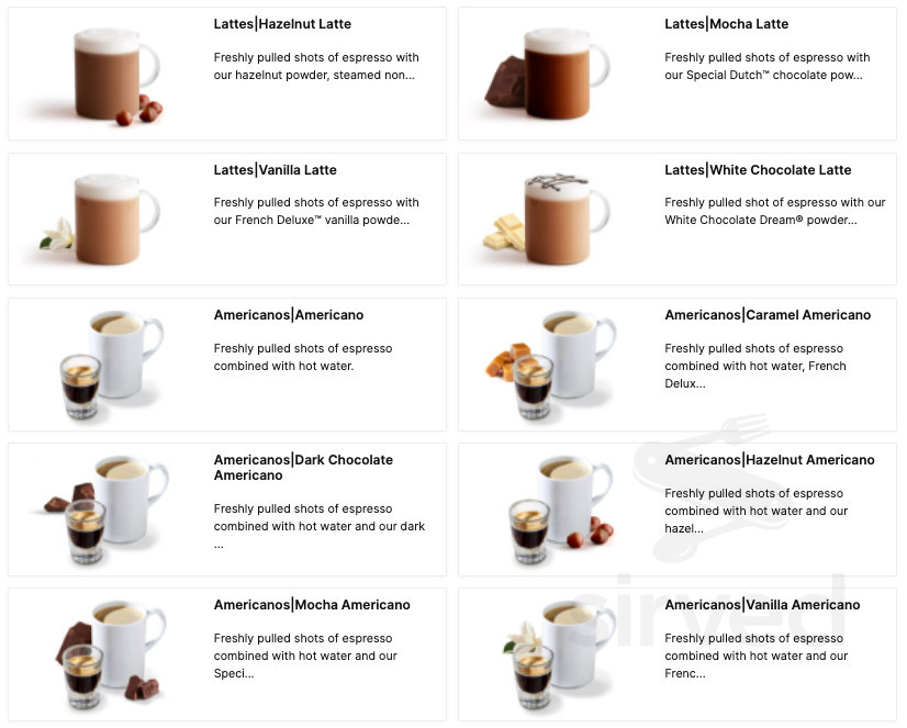 Coffee Bean and Tea Leaf menus in Baltimore, Maryland, United States
