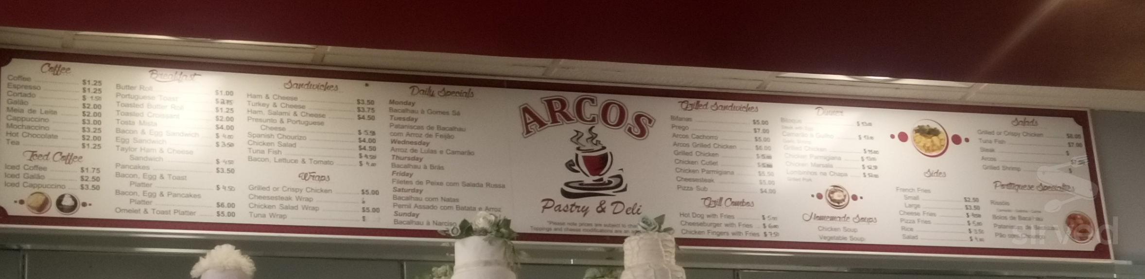 Arcos Pastry Inc menu in Kearny, New Jersey